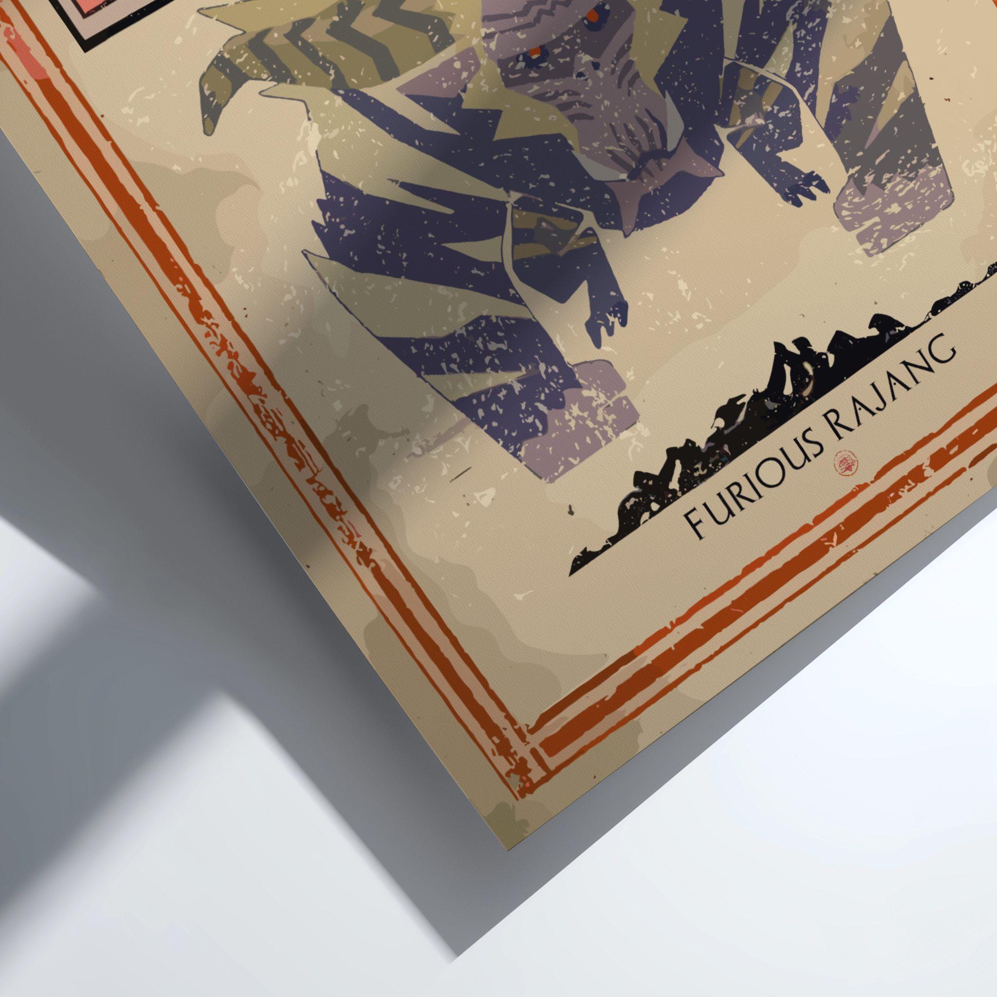 Furious Rajang Poster - Monster Hunter World Inspired Wall Art - Etsy