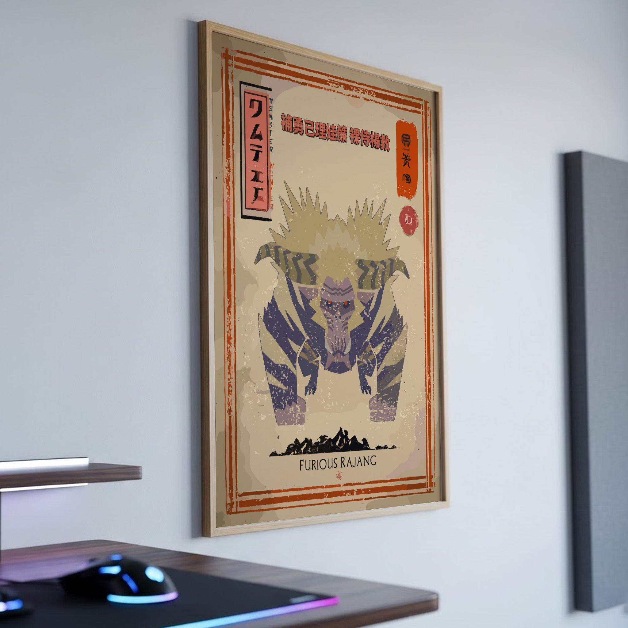 Furious Rajang Poster - Monster Hunter World Inspired Wall Art - Etsy