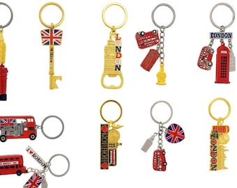 London Souvenir Keychain Set | British Landmarks Gift