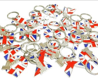 Union Jack Alphabet Keychain – London Souvenir, UK Flag Keyring