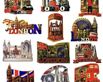 Magnete per frigorifero con Londra, Inghilterra, Regno Unito, souvenir