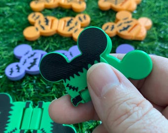 Juguete antiestrés con cabeza de ratón para Halloween / Regalo de Halloween en alta mar / Juguete sensorial impreso en 3D / Regalo extensor de peces / Regalo de polvo de hadas