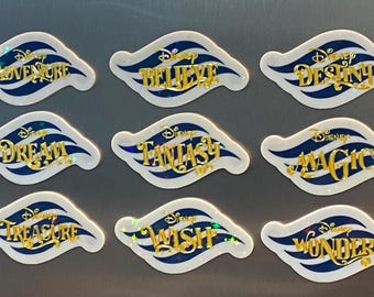 Disney Cruise Line Schiff Logo Magnet | Abenteuer, Believe, Destiny, Traum, Fantasy, Magie, Schatz, Wunsch & Wunder | Kreuzfahrt-Türmagnet |