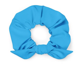Coletero azul para mujer, goma de pelo de satén suave, bonito sujetador de coleta azul, accesorio para el cabello hecho a mano, regalo para ella.