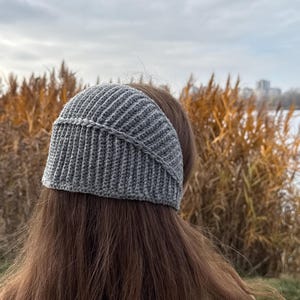 Чепчик вязаный крючком, зимняя шапка с завязками ручной работы для взрослых, ретро повязка на голову, ободок