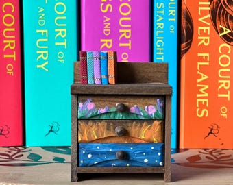 Hand Painted Miniature Dresser: ACOTAR Bookshelf Decor