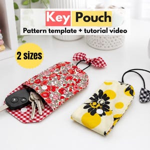 Pull Cord Key Pouch Sewing Pattern (Printable PDF + Video Tutorial)