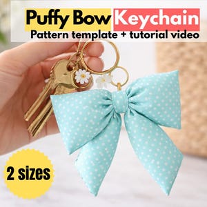 DIY Puffy Bow Keychains Sewing Project [Digital Pattern + Video Tutorial]