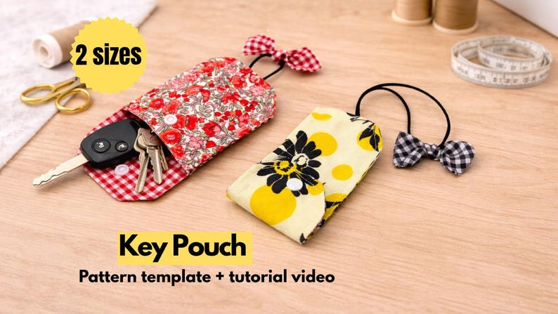 DIY Key Pouch Sewing Project [digital Pattern + Video Tutorial] - Etsy