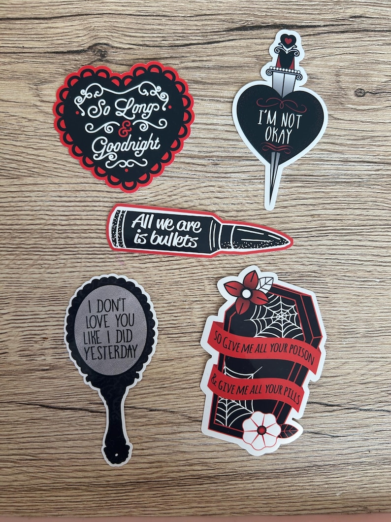 Mcfreaky Sticker MCR Inspired Sticker Bundle - Etsy