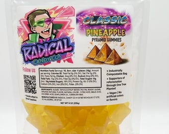 Gomitas piramidales veganas de piña