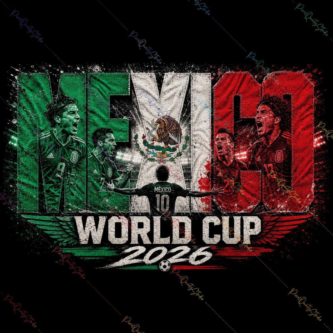 Mexico World Cup 2026 PNG | El Tri Soccer Shirt Design | Mexican Football Fan PNG | Mexico