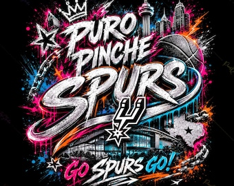 Puro Pinche Spurs PNG, Go Spurs Go Basketball Graphic, Retro San Antonio Game Day Design, Vintage Sports Fan Shirt PNG