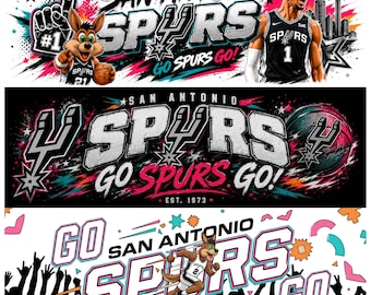 San Antonio Spurs Banner, Go Spurs Go Wall Decor, Basketball Party Banner, Spurs Fan Printable Design, Sports Celebration Bundle