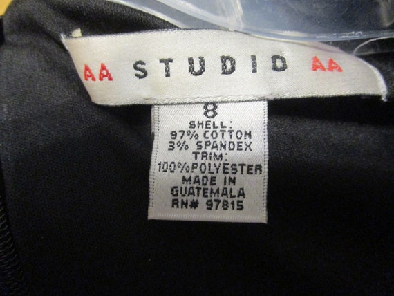 Vintage Cotton AA Studio Sheath Dress 1950 Gray/B… - image 5
