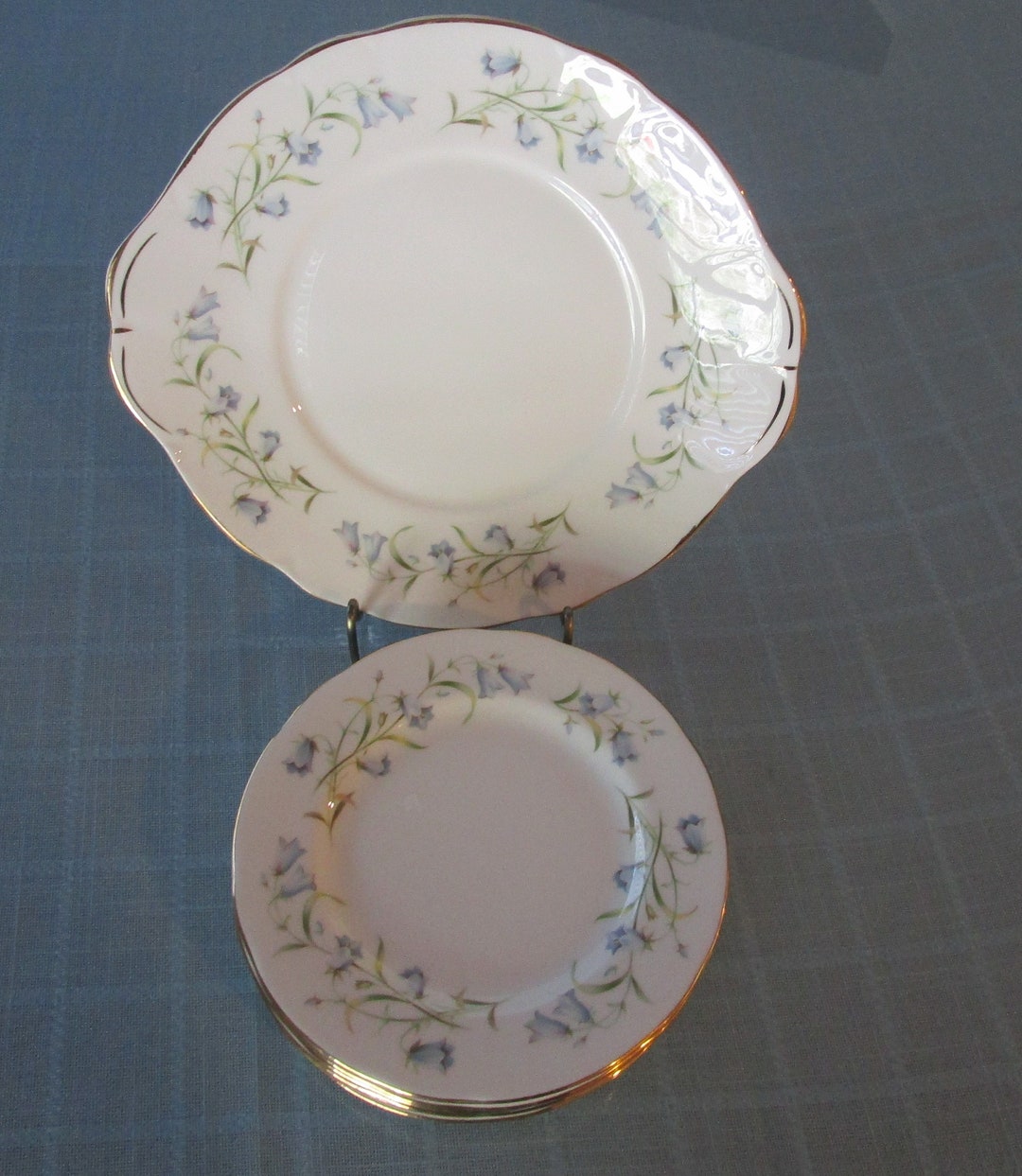Sweet Duchess Bone China Hostess Set Harebell blue Bells Luncheon