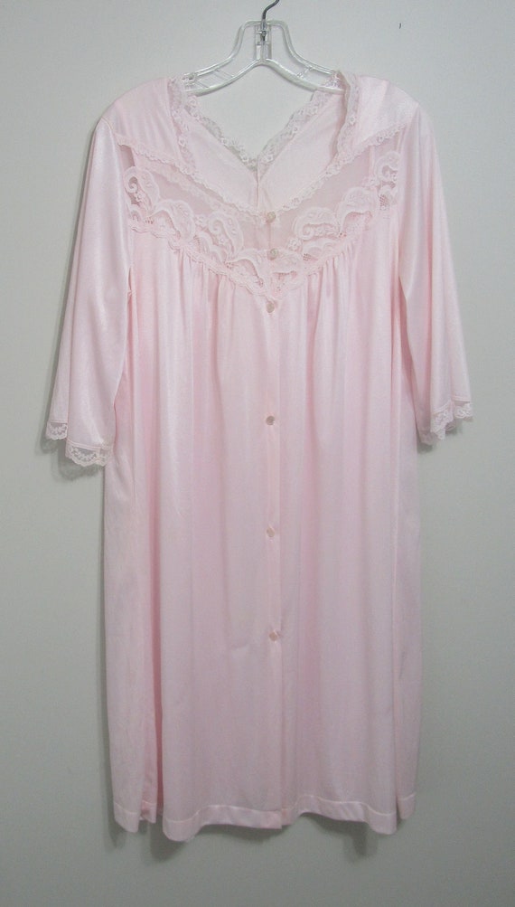 Vintage Penney's Peignoir Robe and Nightgown Pink… - image 2