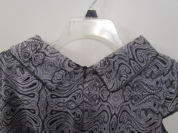 Vintage Cotton AA Studio Sheath Dress 1950 Gray/B… - image 7