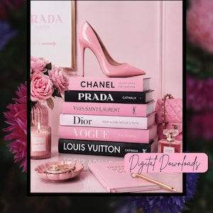 シャネル イブサンローラン プラダ　壁掛キャンバスボード　パロディアートボード Chanel Poster Prada - Etsy