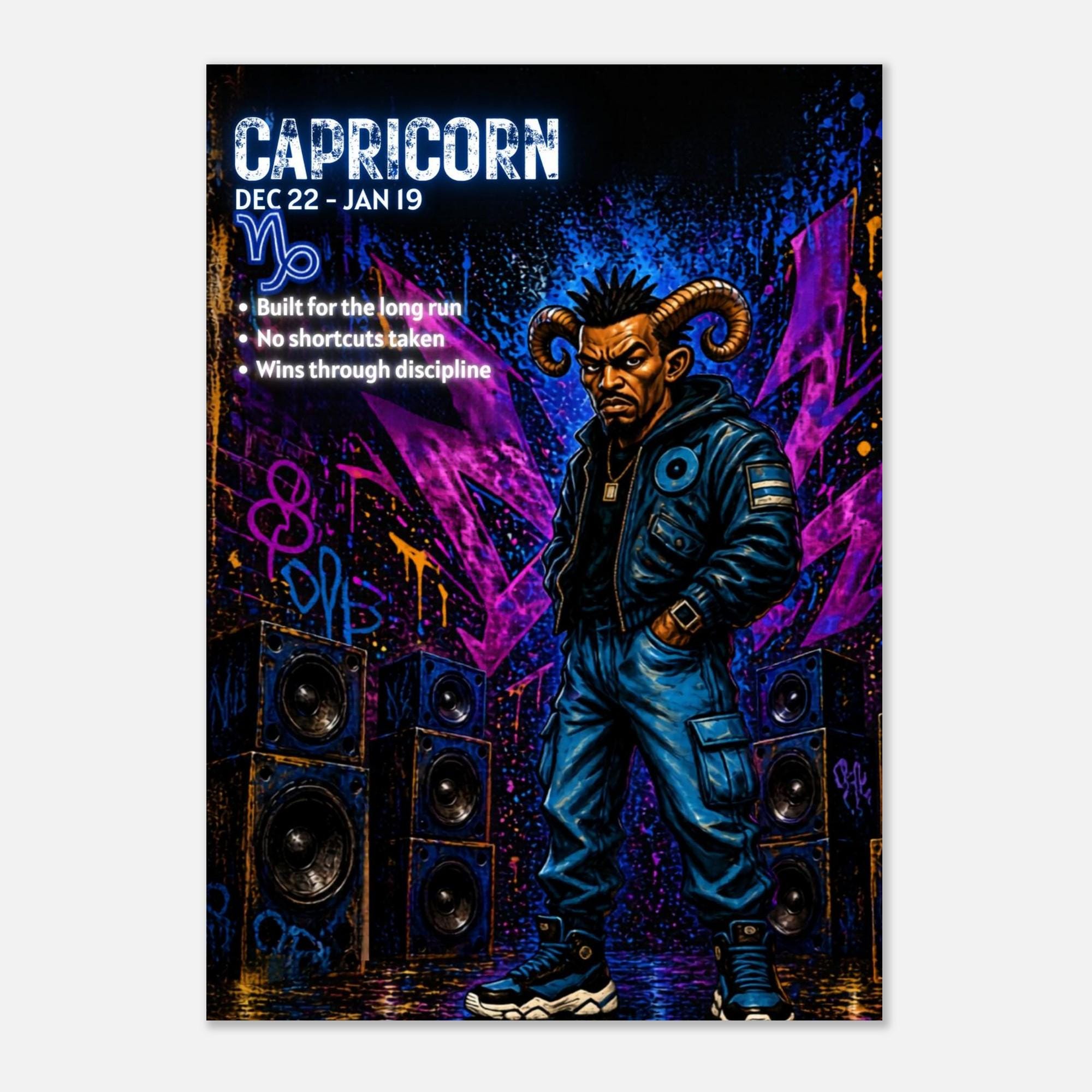 Capricorn Male Art Print – Graffiti Streetwear Illustration | A2