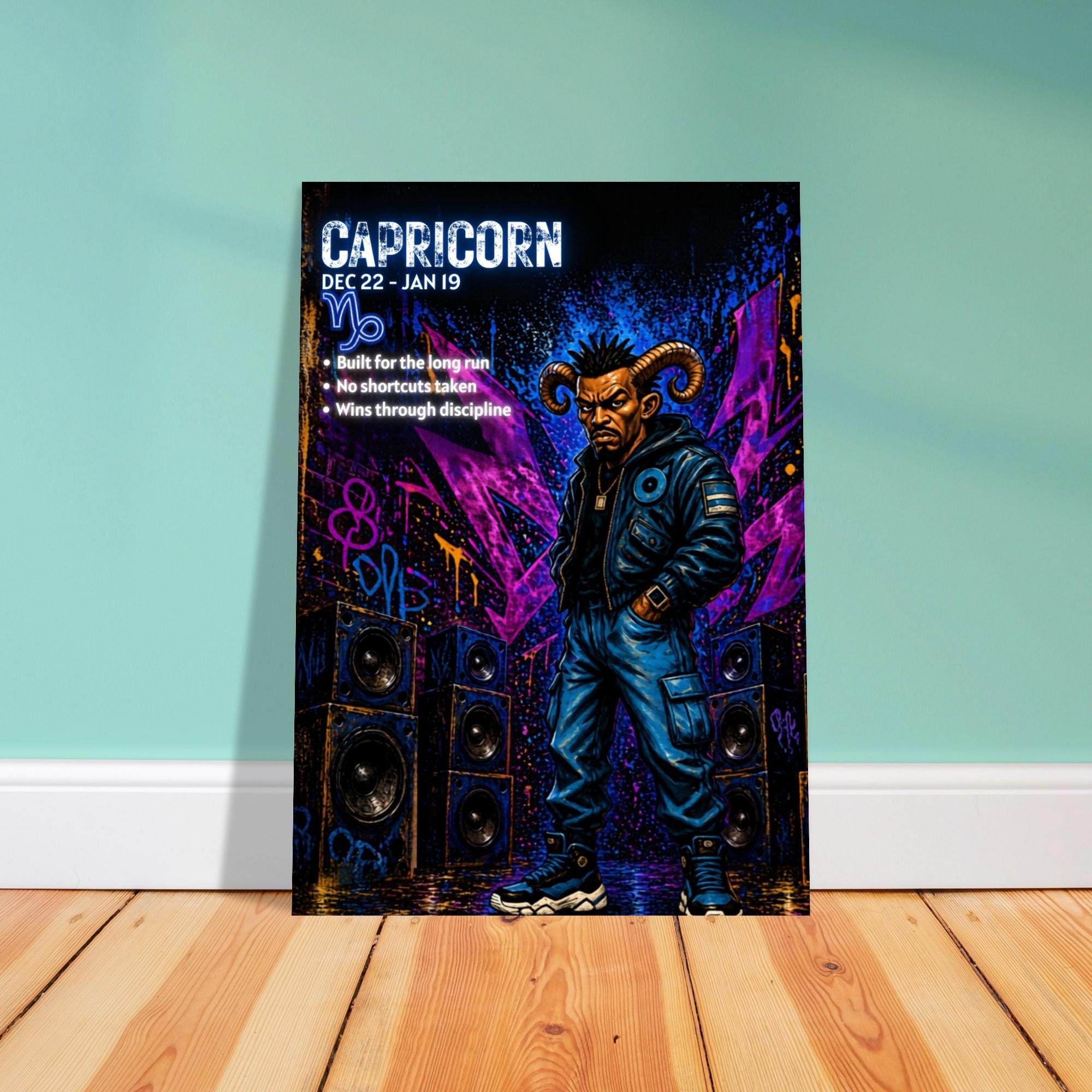 Capricorn Male Art Print – Graffiti Streetwear Illustration | A2