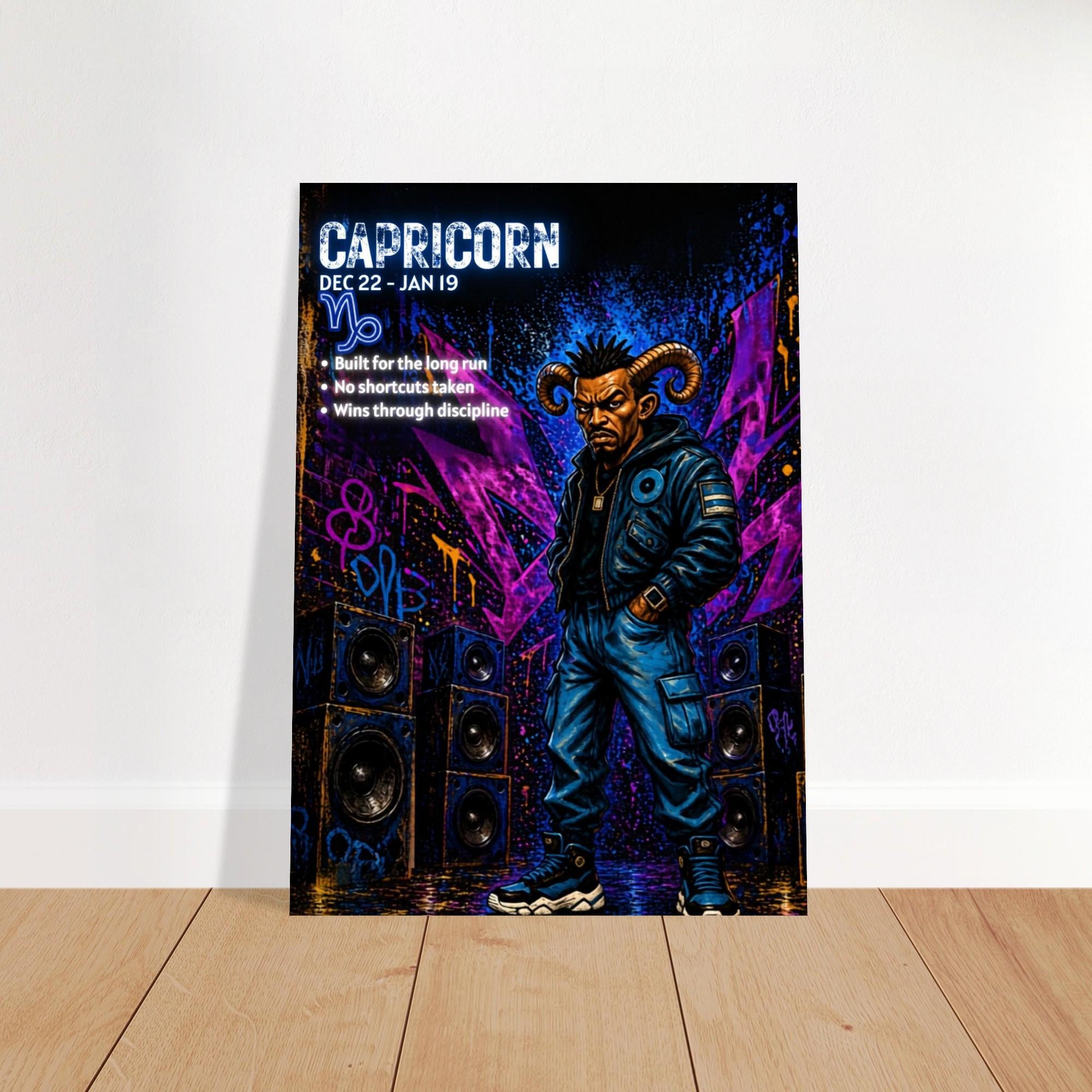Capricorn Male Art Print – Graffiti Streetwear Illustration | A2