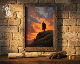 Medieval Knight Art Print – Heroic Fantasy Home Decor (Digital Download)