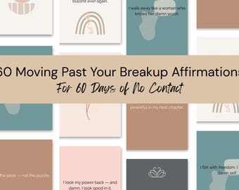 Breakup Healing Affirmation Cards Printable Self Love Relationship Recovery Emotional Support Mental Health Positive Mindset Divorce