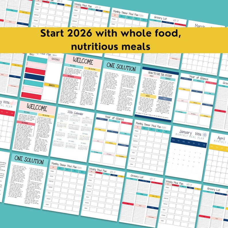 Meal Planning Printable Planner Digital Download Meal Schedule Template Professional Meal Plan System Tool Busy Family Meal Organizer Tips image 2