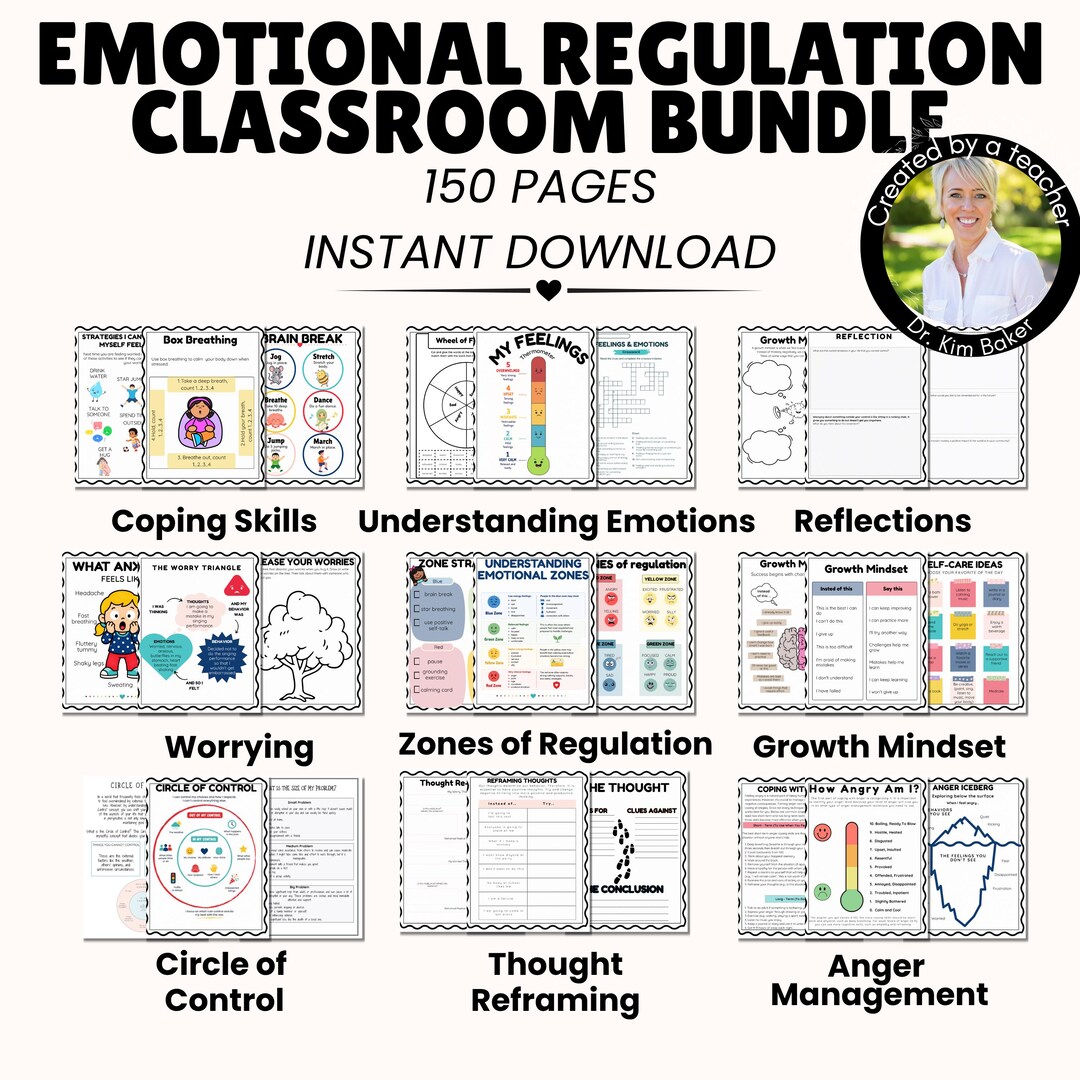 Emotional Regulation Bundle for Teachers Classroom Calm Corner Kit PBIS ...