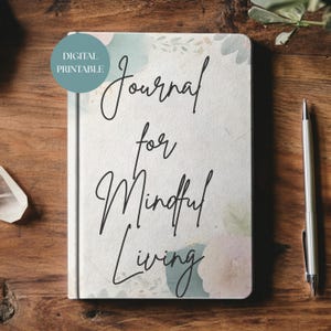 Mindfulness dagboek Pdf afdrukbare therapie sjabloon dagelijkse reflectie pagina's download digitale angst werkboek zelfzorg planner spiritueel