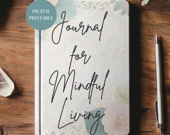 Mindfulness Journal Pdf Printable Therapy Template Daily Reflection Pages Download Digital Anxiety Workbook Self Care Planner Spiritual