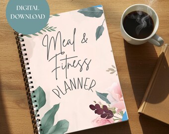 Meal Planning Journal Fitness Tracker Digital Planner Spiritual Wellness Goal Tracker Positive Health Diary Food Tracking Workout Planner