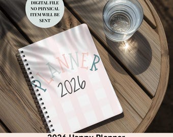 Happy Planner Printable Daily Organizer Digital Download Calendar Template Yearly Meal Planning Productivity Tracker Fitness Goals Monthly