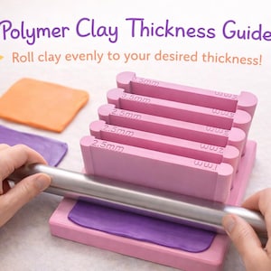 Polymeerklei-hulpmiddel voor diktegeleider, zelfs kleirollen met houder