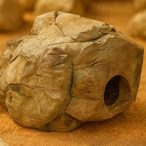 Rock Humid Hide for Reptiles, Aquarium Landscape Wet Box, Stone Cave Shelter