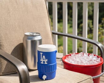 Funda para latas de 12 oz de los Dodgers, impresa en 3D.