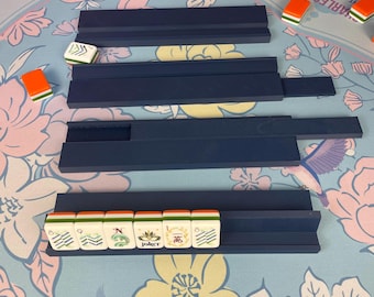 9.06 inch Mahjong Racks Set of 4, Sliding Mahjong Tile Pusher, Pull Out Mahjong Rack Pusher