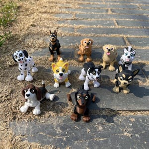 Valpfigurer | Present till hundälskare, skrivbordsdekoration (set med 10 raser)