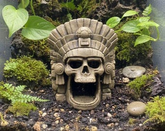 Skull Hide for Aquarium, Tribal Skull Fish Tank Decor, Fish Cave Ornament,Father's Day, Father's Day gifts