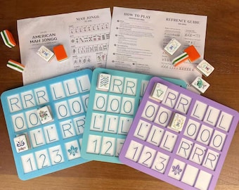 Floral Orchid Pattern Helper Tray Accessory ,Mahjong Racking Board