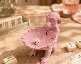 Monkey Mahjong Dice Tray, American Mahjong Table Accessory