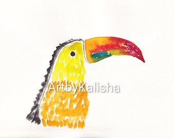 Toco Toucan 限定版水彩画アートプリント（Slaveika Aladjova作
