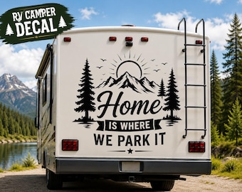 Forest Retreat RV Decal, Camper Trailer Vinyl Sticker, Camping Motorhome Graphic, Outdoor Adventure Decor-