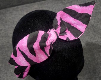 Serre-tête rose zébré