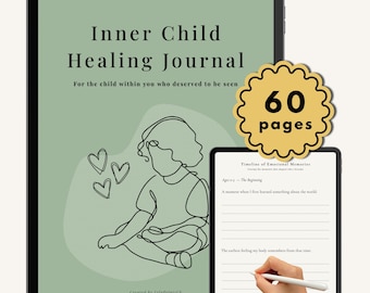 Inner Child Healing Journal Printable PDF | Self Reflection Prompts, Healing Workbook, Guided Inner Work