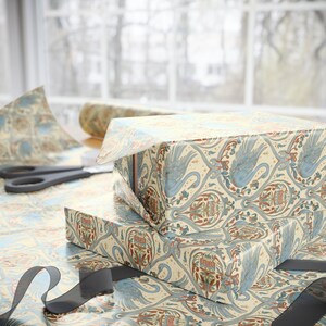 Elegant Art Nouveau Swan Wrapping Paper | Luxury Vintage Gift Wrap with Ornate Botanical Motifs image 4
