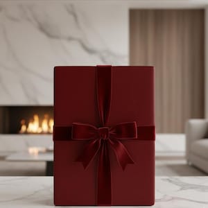 Luxuriöses, tief burgunderrotes Geschenkpapier | Elegantes, einfarbiges Premium-Geschenkpapier