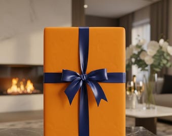 Luxury Solid Bright Orange Wrapping Paper: Premium Matte or Glossy Gift Wrap, High-Quality Thick Paper, Modern Minimal Packaging