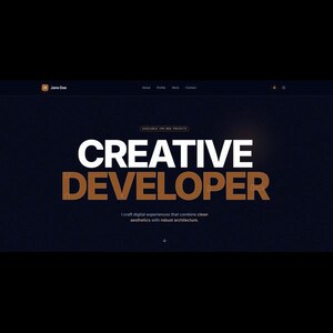 Creative Developer Portfolio Template – ATS-Friendly, CV/Resume Design (Creative Theme)